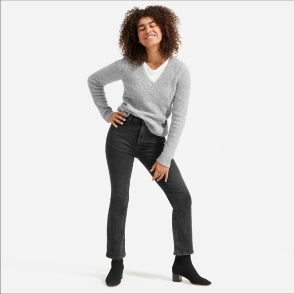 NWT Everlane The Teddy Gray V-Neck Sweater XXS - Picture 2 of 8